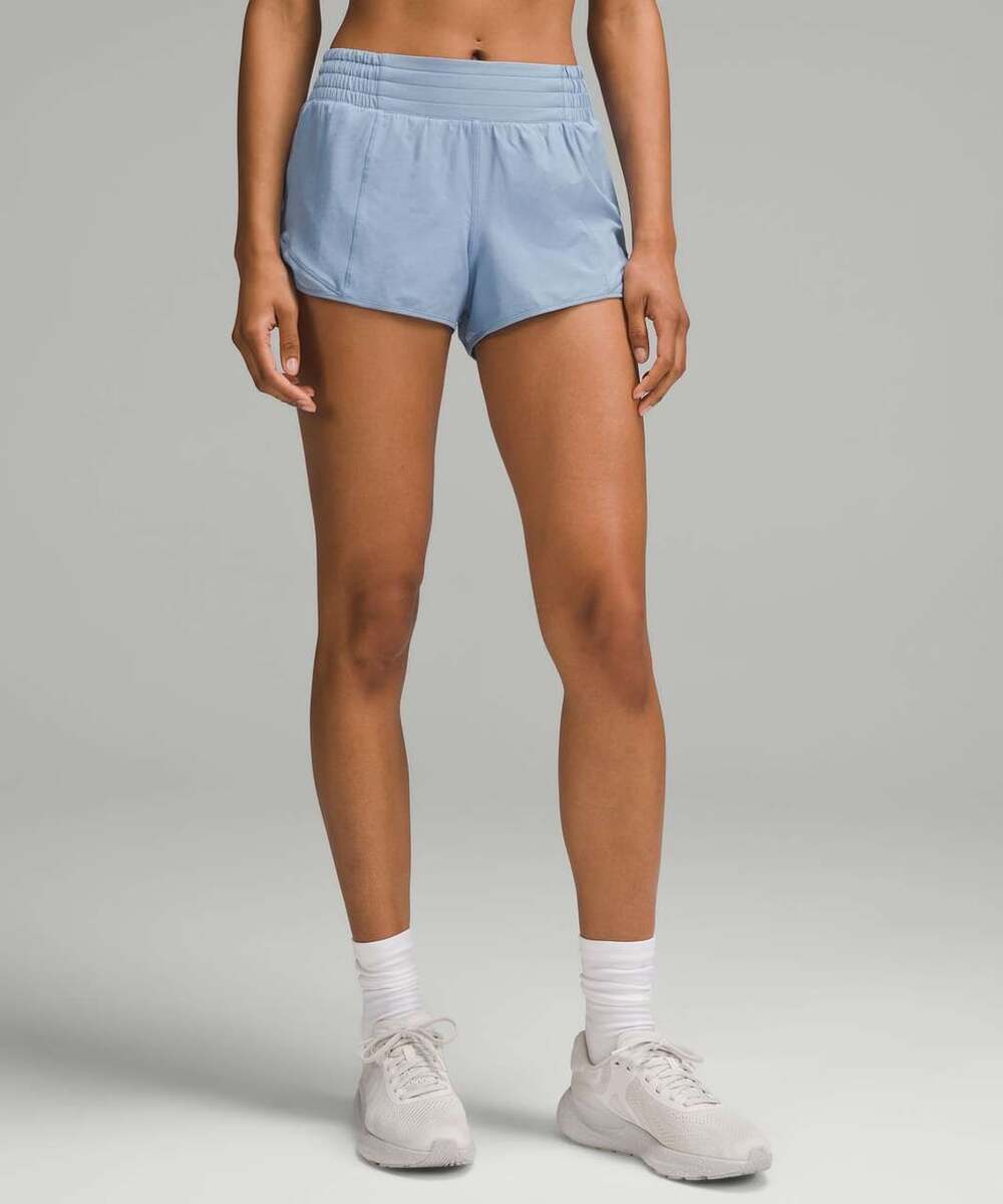 Lululemon Find Your Pace Short Size 8 Blue Linen